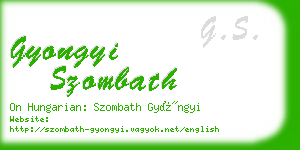 gyongyi szombath business card